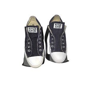 Converse All Star Unisex Low-Top Navy Canvas Sneakers Black White Size 9 W / 7 M